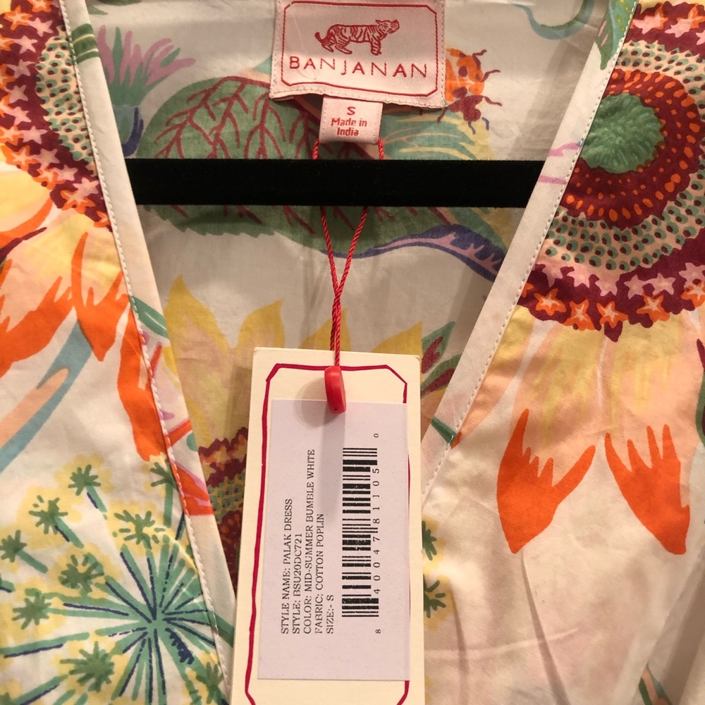 Banjanan Floral Dress - White, Yellow, Orange, Purple - Picture 4 of 7